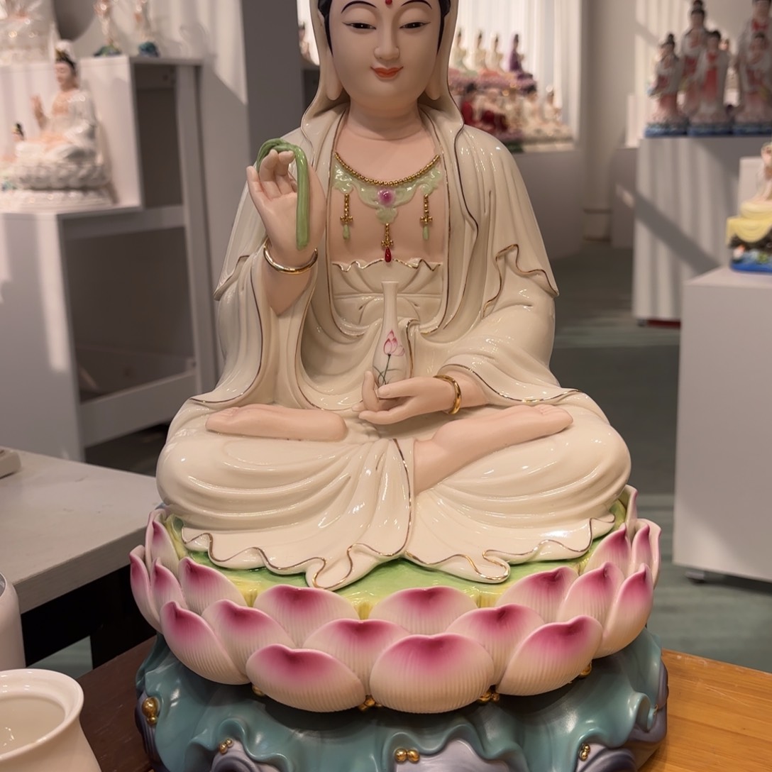 摆件用****9瓷摆件观音菩萨