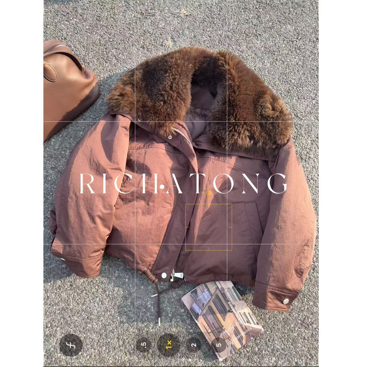 RICH ATONG.-【原野鹅绒】-2025设计款拼接轻盈90白鹅绒1201-02
