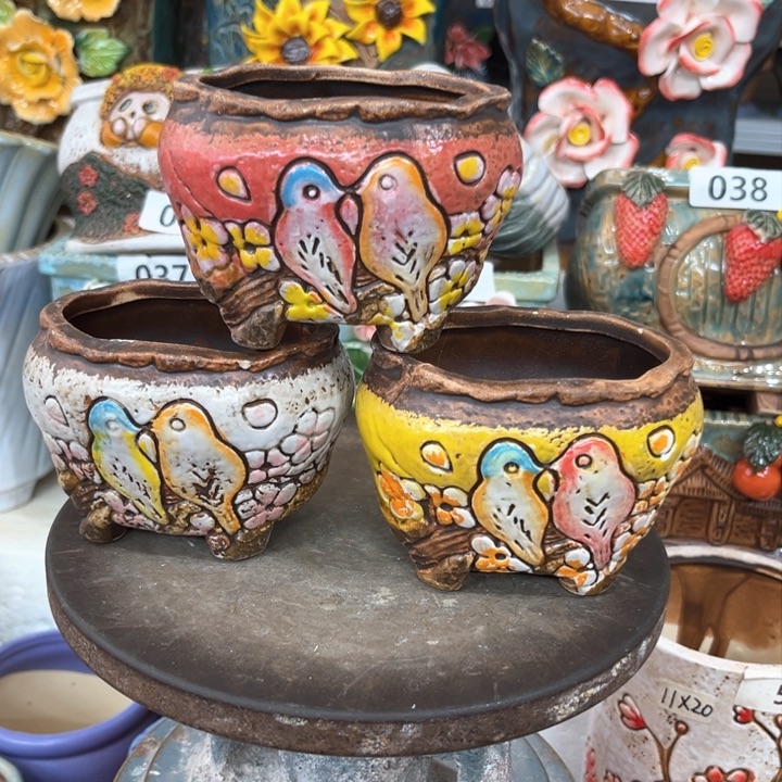 紫砂花盆粗陶材质多肉花盆