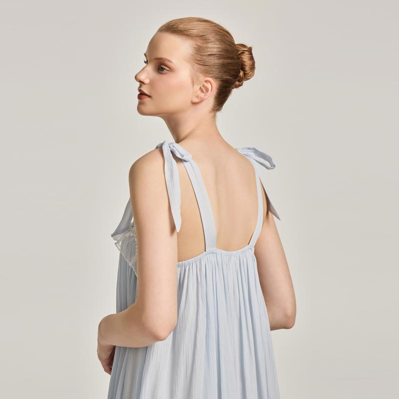 CA BRIDA【夏日告白】春夏法式复古蕾丝白色女士气质长款吊带睡裙