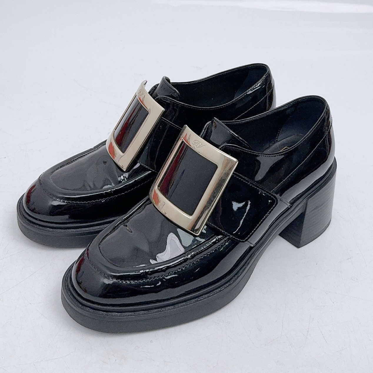 99新 Roger Vivier/罗杰·维威耶 36码/高跟乐福鞋/98新/jm07208