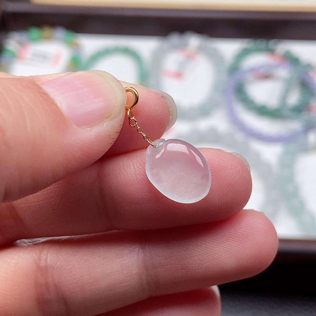 翡翠18K金镶嵌手链