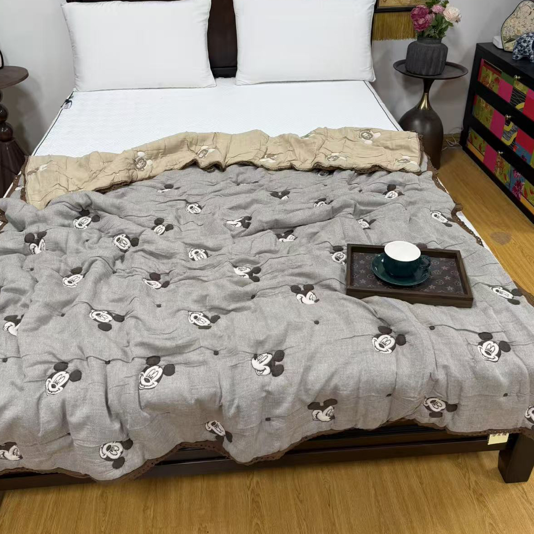 毛病大处理品！十层纱泡芙被单人150*200～会起小毛球会缩水V613