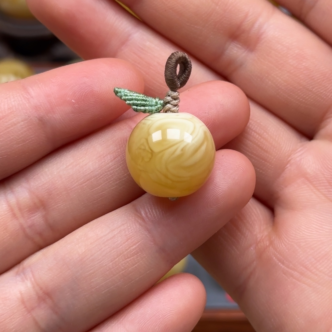 琥珀未镶嵌珠宝奇石蜜蜡苹果珠