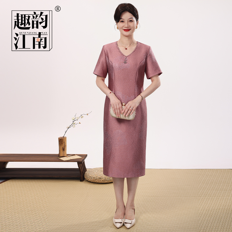 趣韵江南妈妈装轻奢高级感礼服喜婆婆婚宴礼服高端减龄气质旗袍