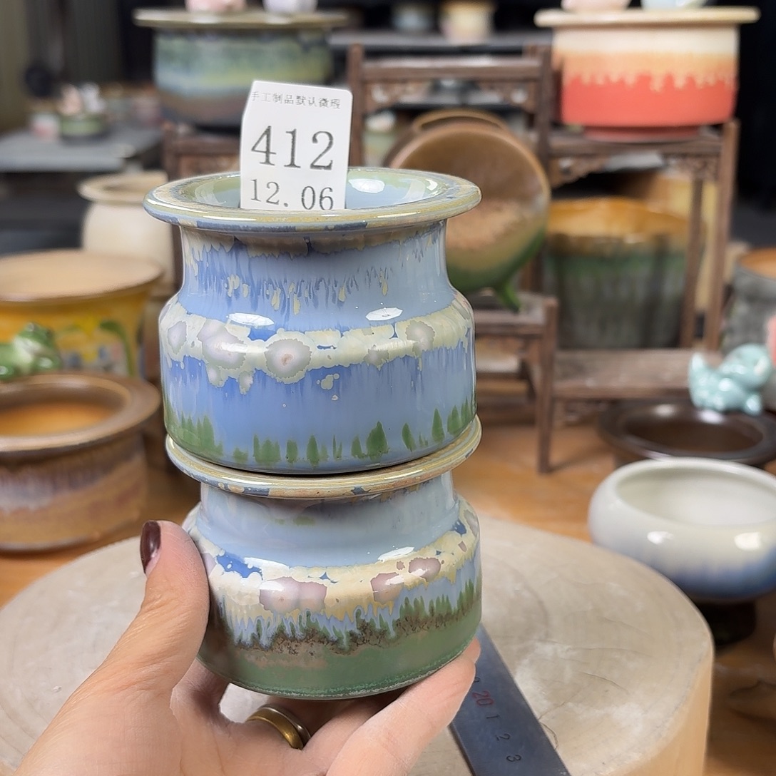 浮***烟瓷片景德镇陶瓷手工制作