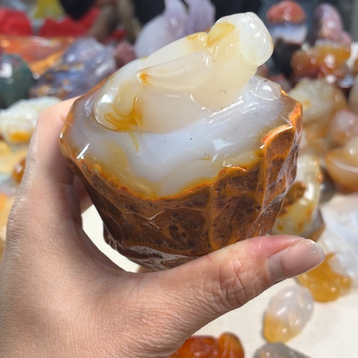 玛瑙/玉髓未镶嵌吊坠(不含链)