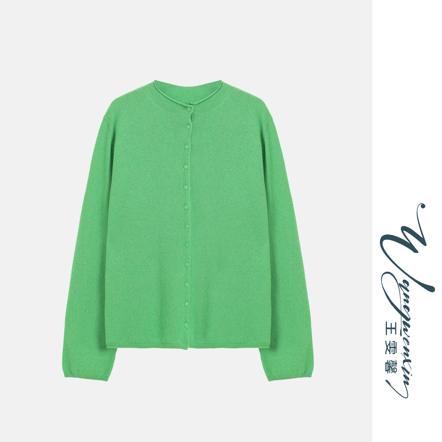 【王雯馨】“一盈”慵懒风修身显瘦毛衣外套春秋百搭清新系扣针织开衫