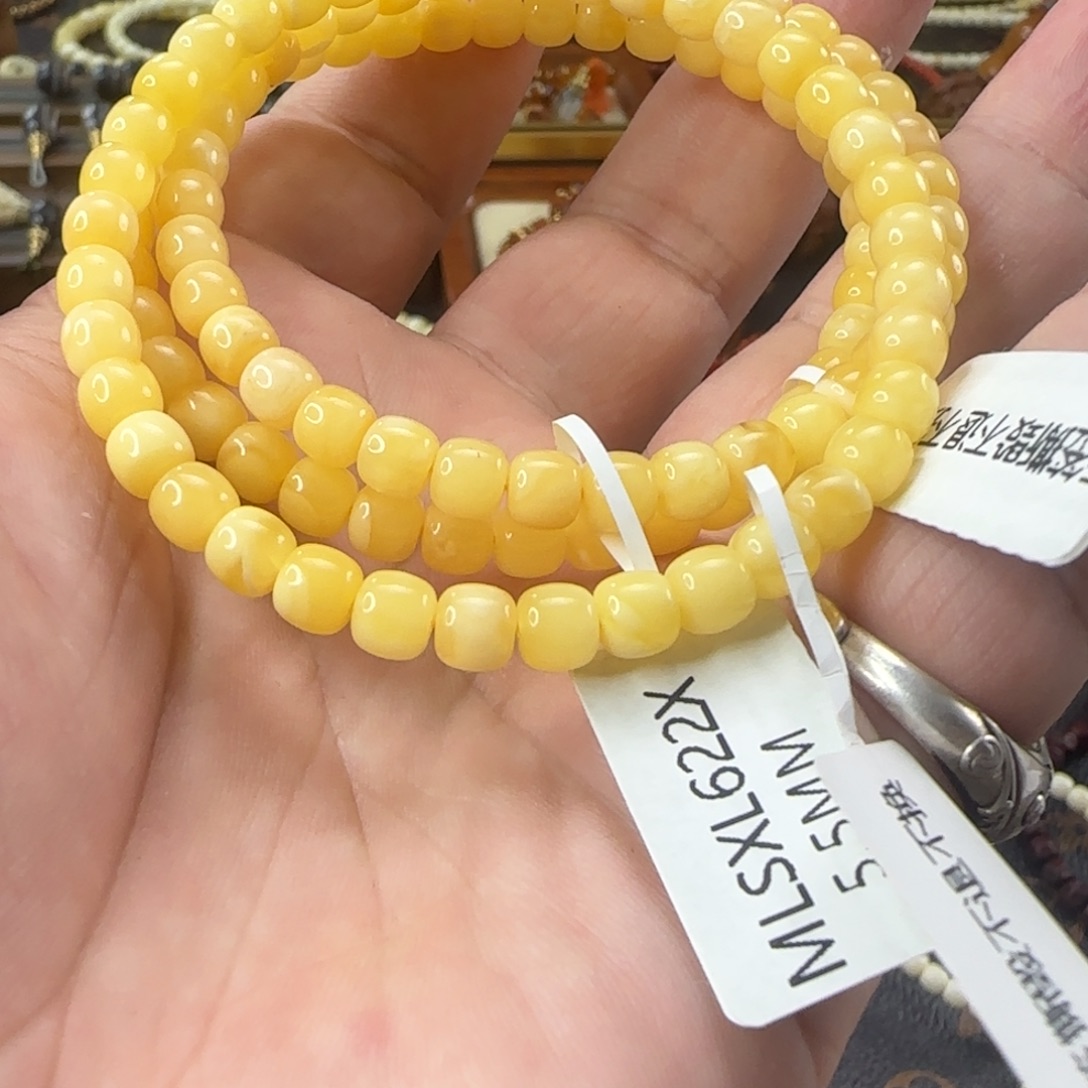 蜜蜡未镶嵌手串蜜蜡单圈5.5mm多样性发其一