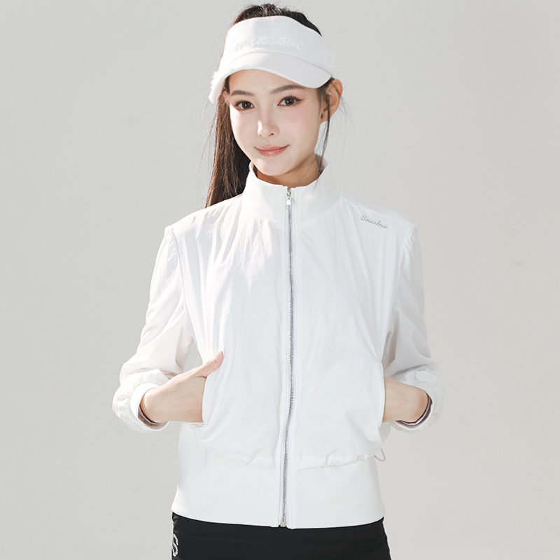 高尔夫外套女秋冬新款立领拉链式运动风衣时尚高级感户外球服外套