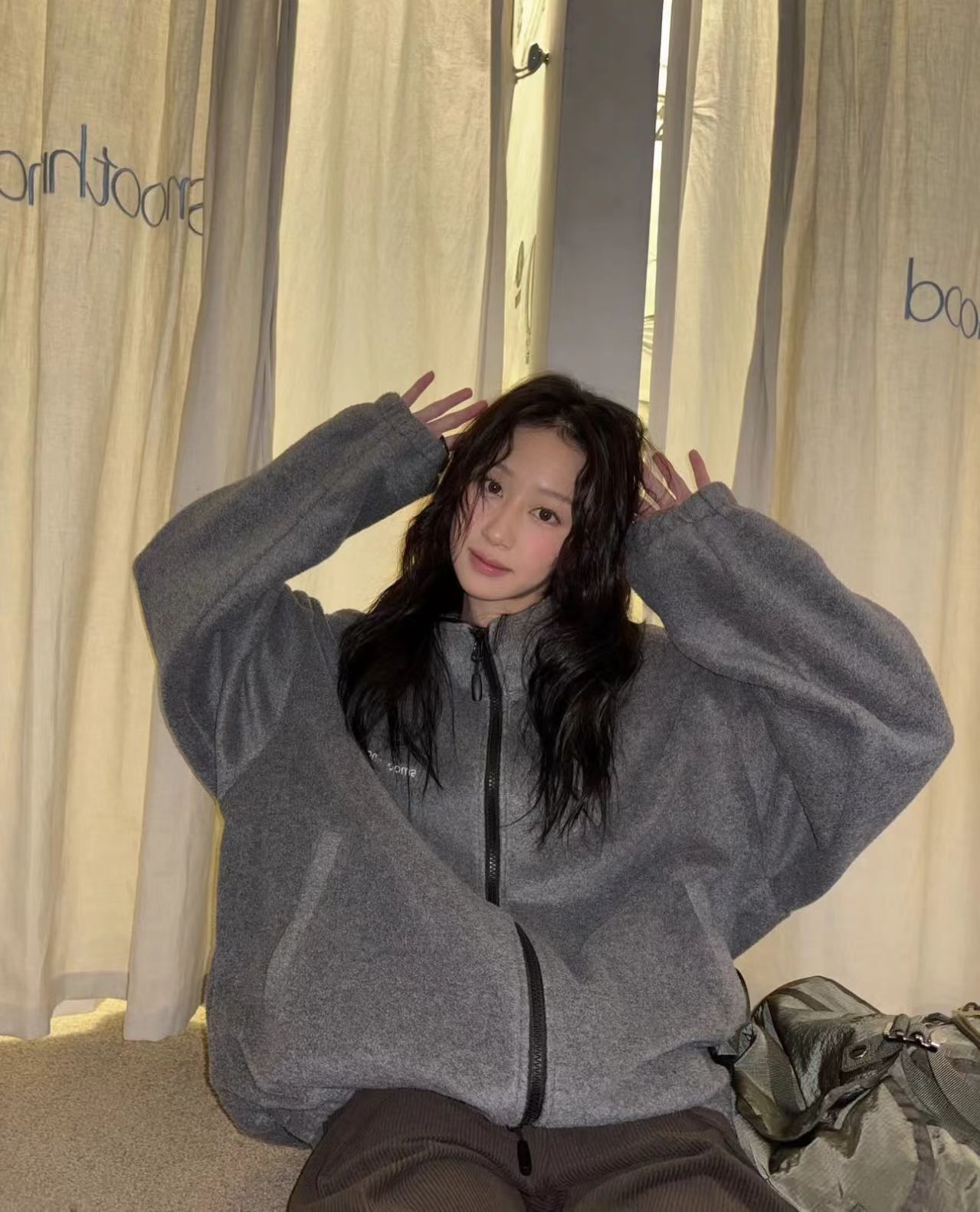 ins纯色立领厚款慵懒风 XZ