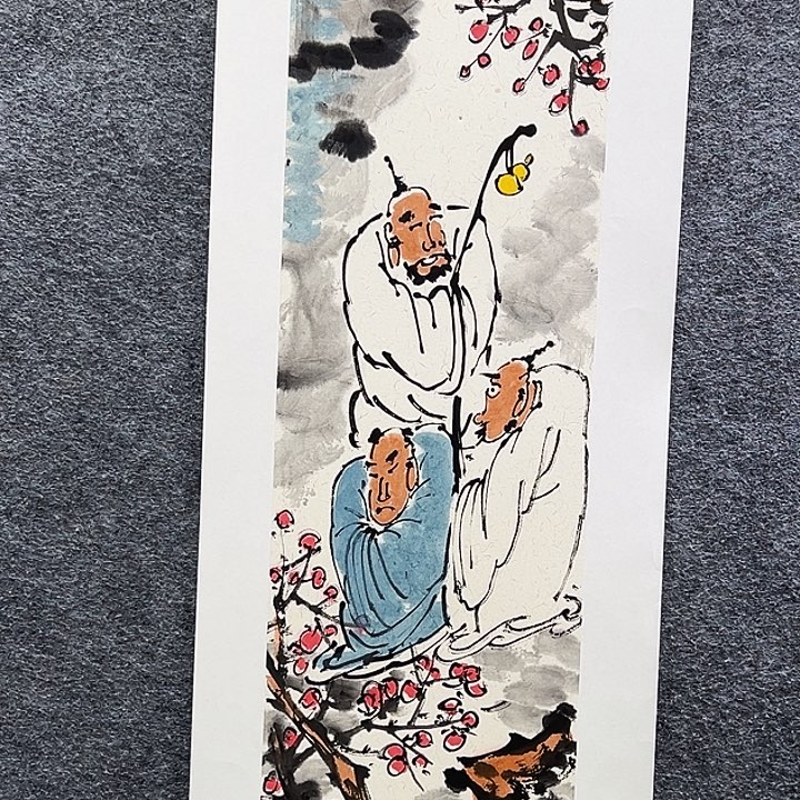 国画知鱼之乐纯手绘