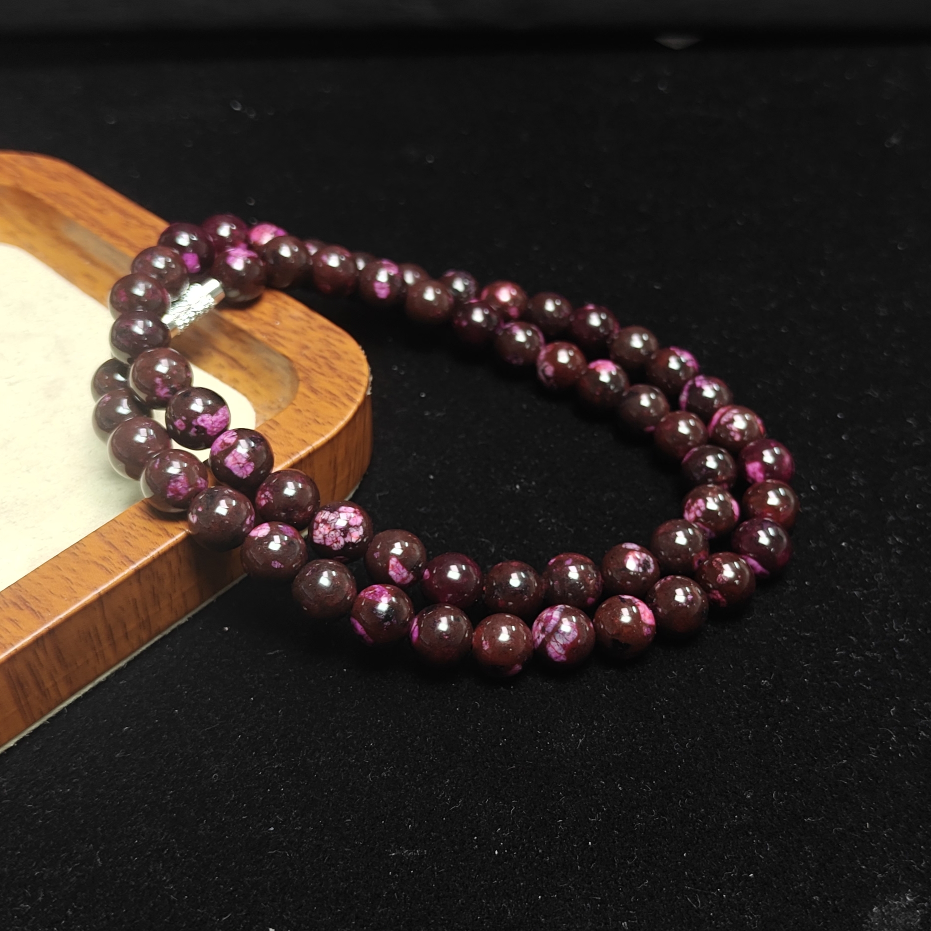 [停业清货]南非紫杉醇樱花粉8m妈妈链-124-多样性发一