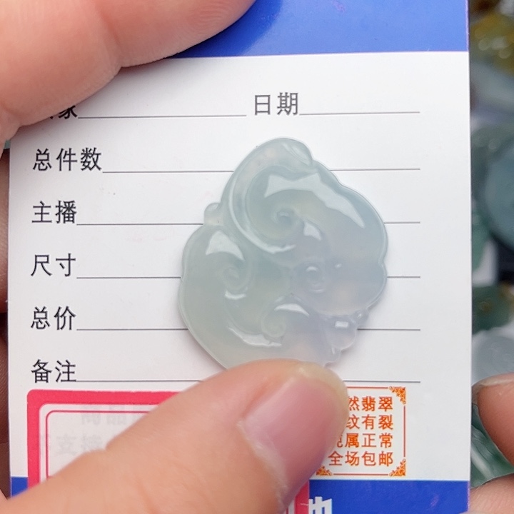 翡翠颈饰未镶嵌如意