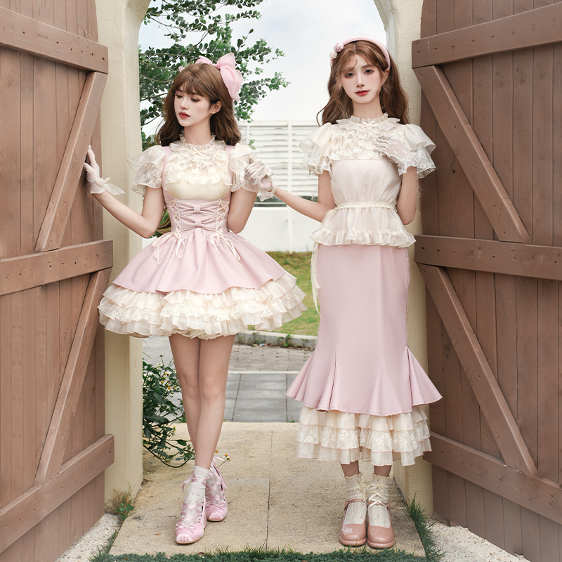 【恋恋日记】withpuji原创设计 上衣/短托胸/长吊带鱼尾裙双子夏