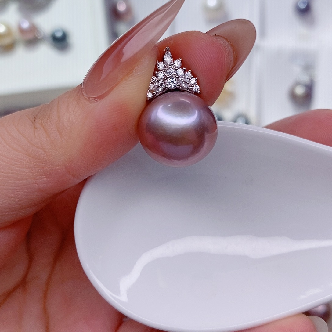 未镶嵌淡水珍珠吊坠(赠链)14