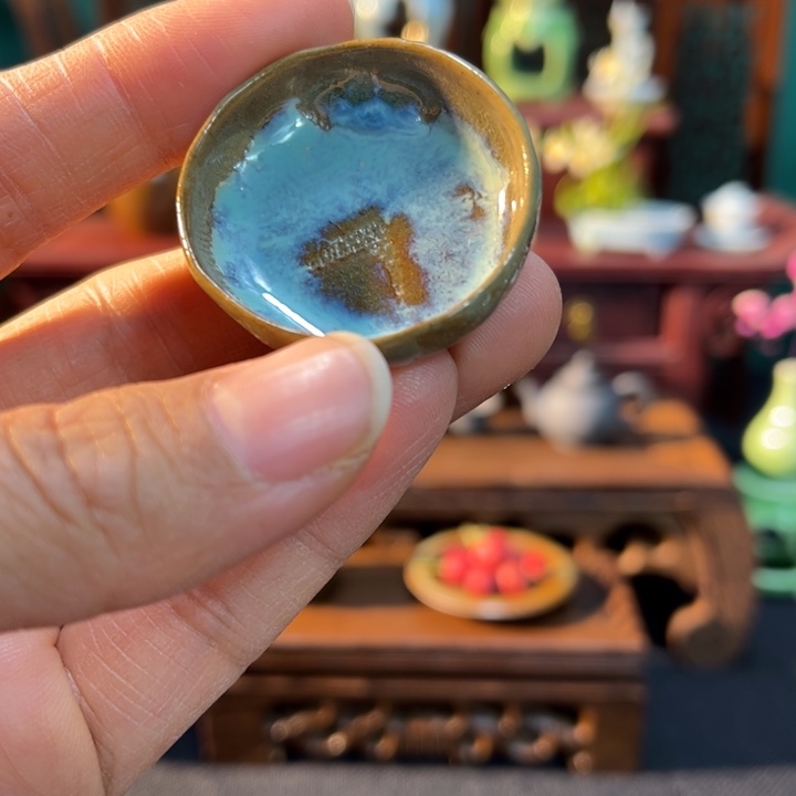 摆件微陶老王迷你花瓶