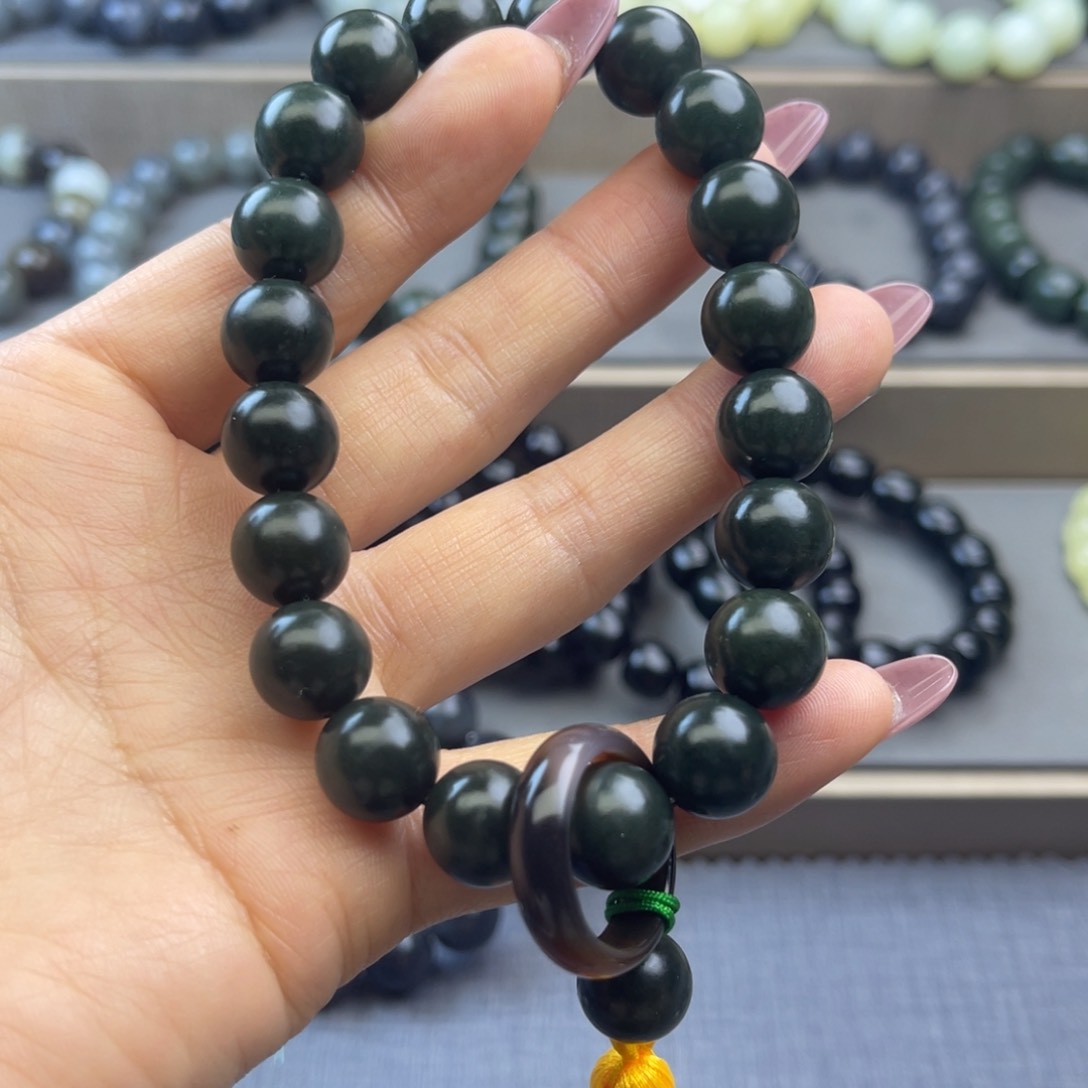 和田玉手链未镶嵌蘓*鱼