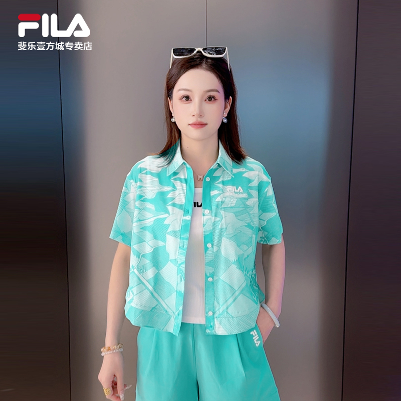 FILA斐乐【艺术联名】翻领中性运动T恤春夏夏季宽松休闲F11W538402F