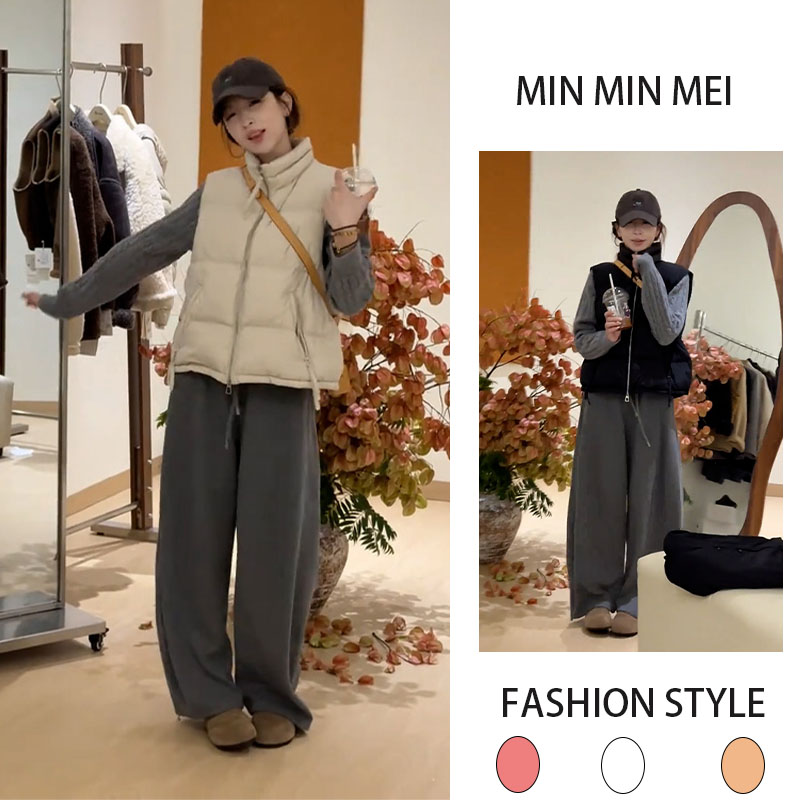 秋冬季套装高级感时尚气质马甲+打底衫+休闲裤显瘦洋气三件套