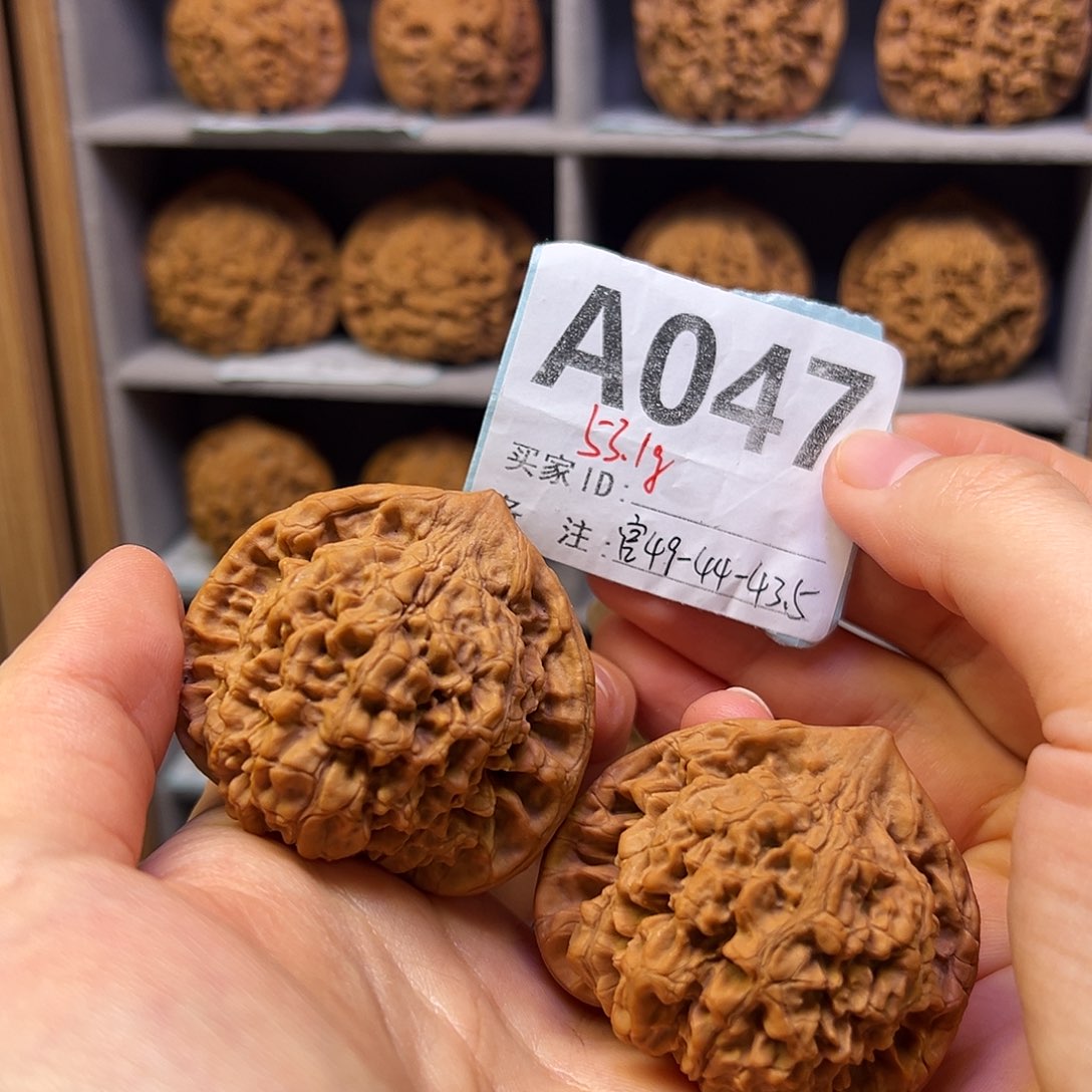 把件文玩核桃49全品麒麟纹大官帽