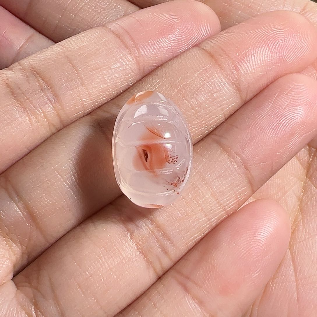 南红玛瑙珠宝奇石未镶嵌荔枝冻飘花富甲13.6m m