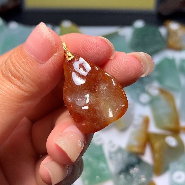 未镶嵌定制翡翠冰胶随形