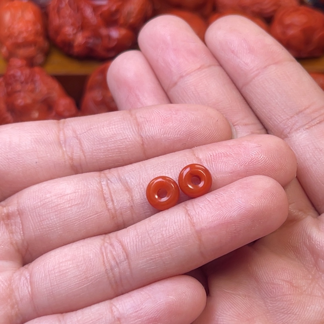 m***s南红玛瑙未镶嵌川料瓦西7mm尺寸