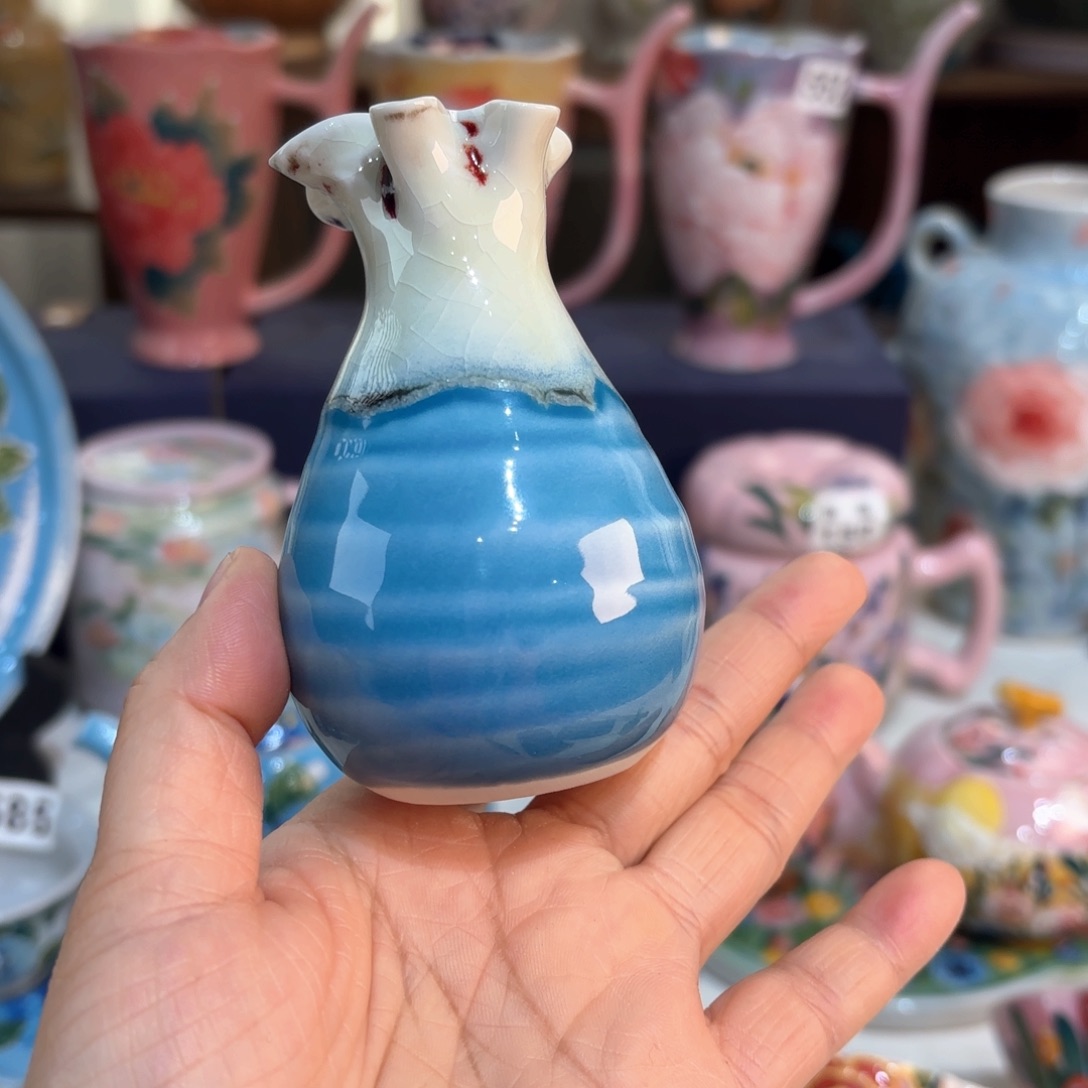 景德镇手绘高温釉下彩陶瓷茶具