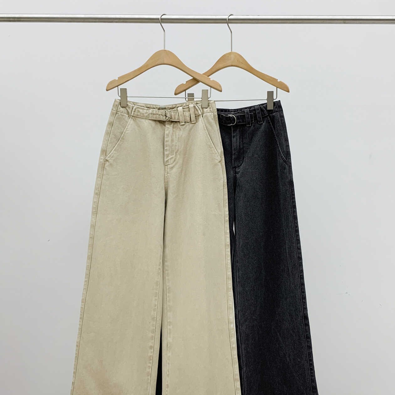 静秋焕新2718日系廓形经典复古水洗重磅棉宽松设计感直筒牛仔裤