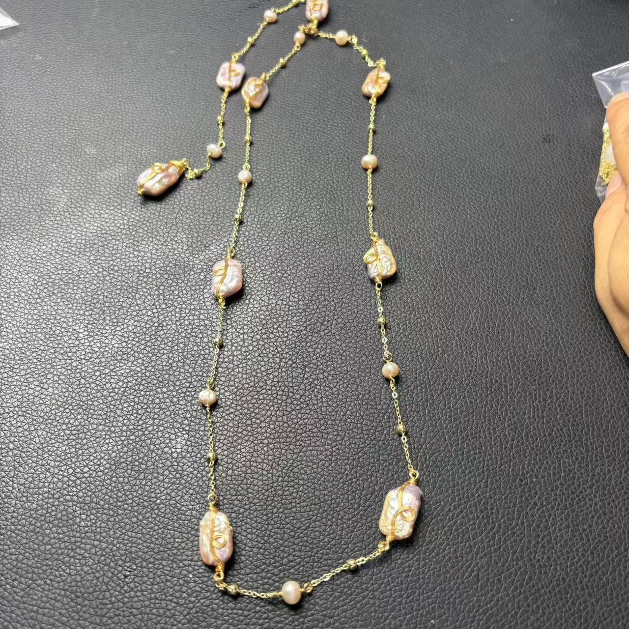 天然精美巴洛克淡水珍珠项链-k882-多样性发一