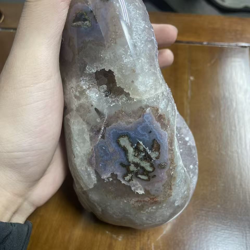 天然水晶方解石大摆件，水晶奇石