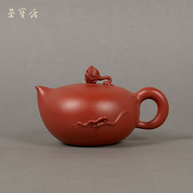 手拉朱泥壶-一品壶手工茶壶纯手工