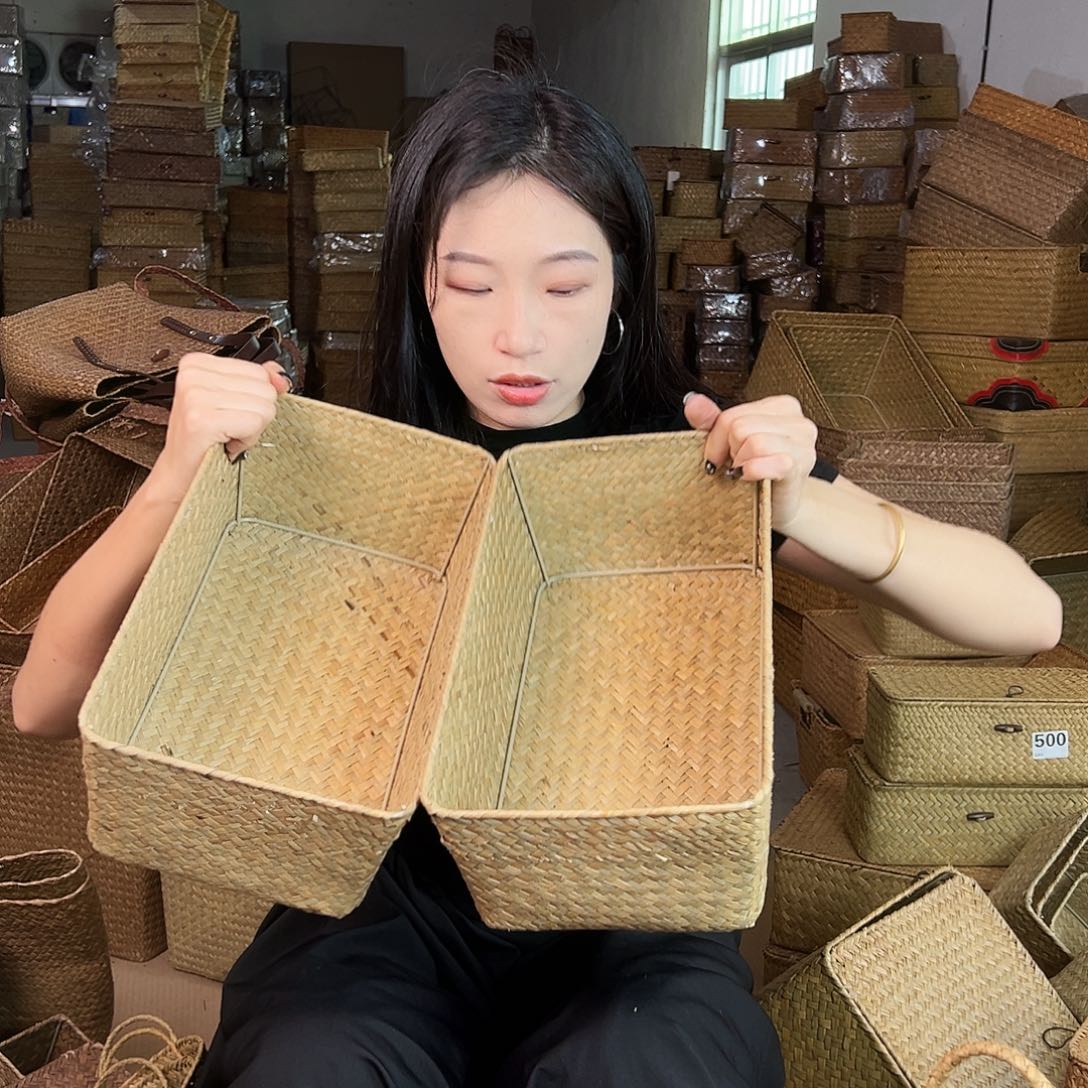 草编包/草编收纳盒微瑕疵