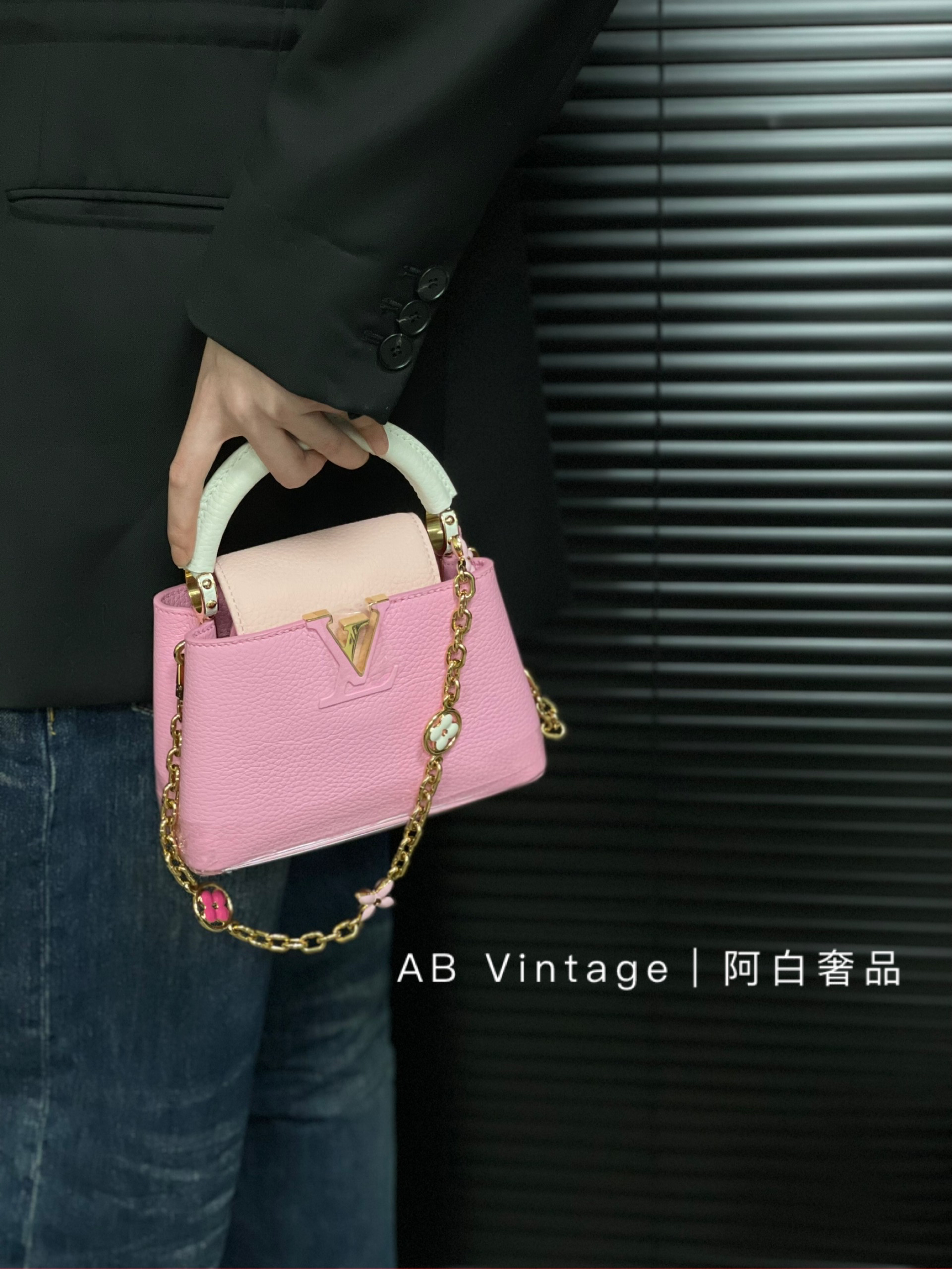 95新 LouisVuitton/路易威登 阿白奢品｜LV  Capucines手提斜挎包