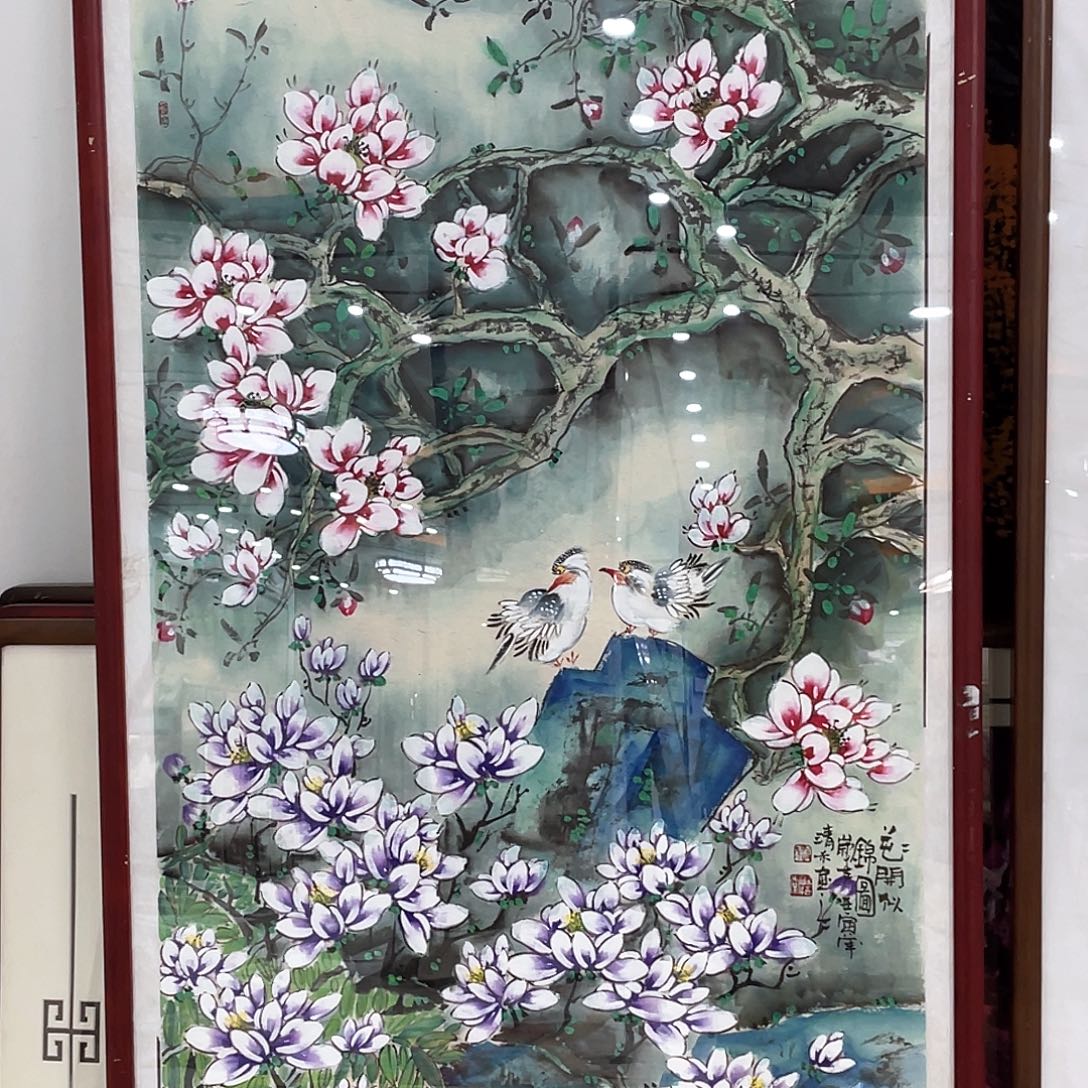 国画不带框纯手绘