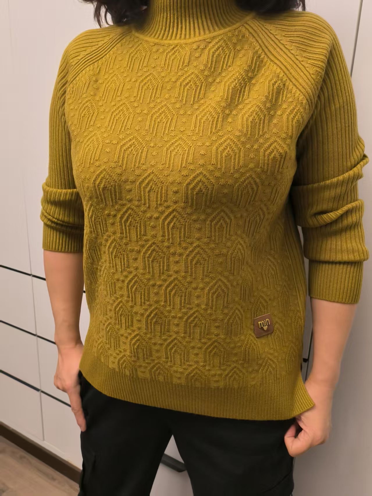 厚款轻职风圆领长袖针织毛针织衫衫毛衣修身百搭