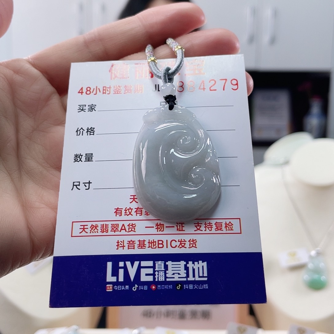 翡翠颈饰未镶嵌如意