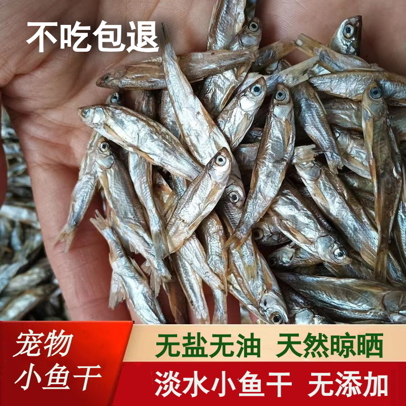 小鱼干猫咪零食宠物无盐幼猫增肥发腮补钙磨牙猫粮河虾冻干多春鱼