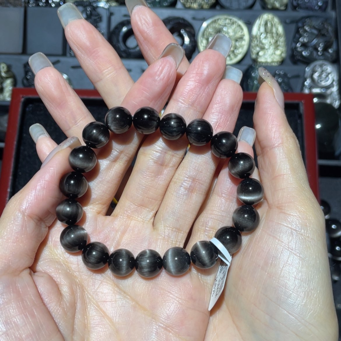 【闪购商品】未镶嵌黑曜岩手链虚**家