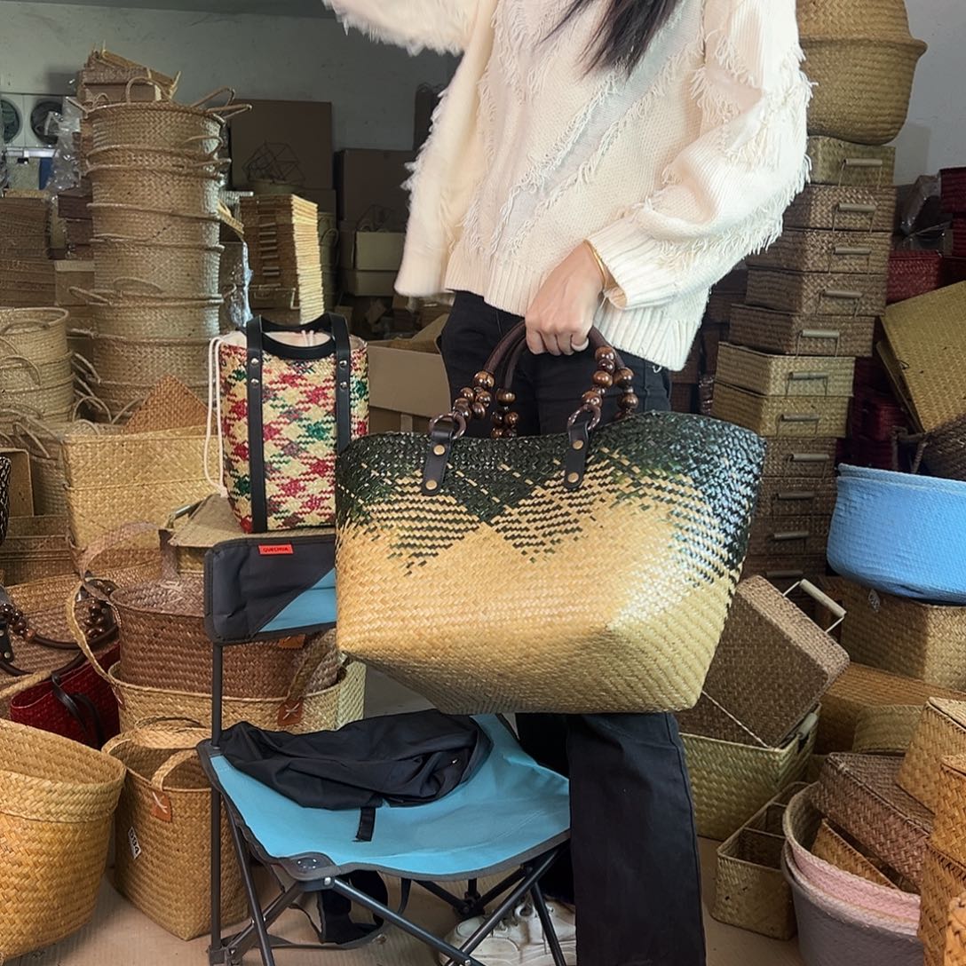 草编草编包/草编收纳盒带瑕疵