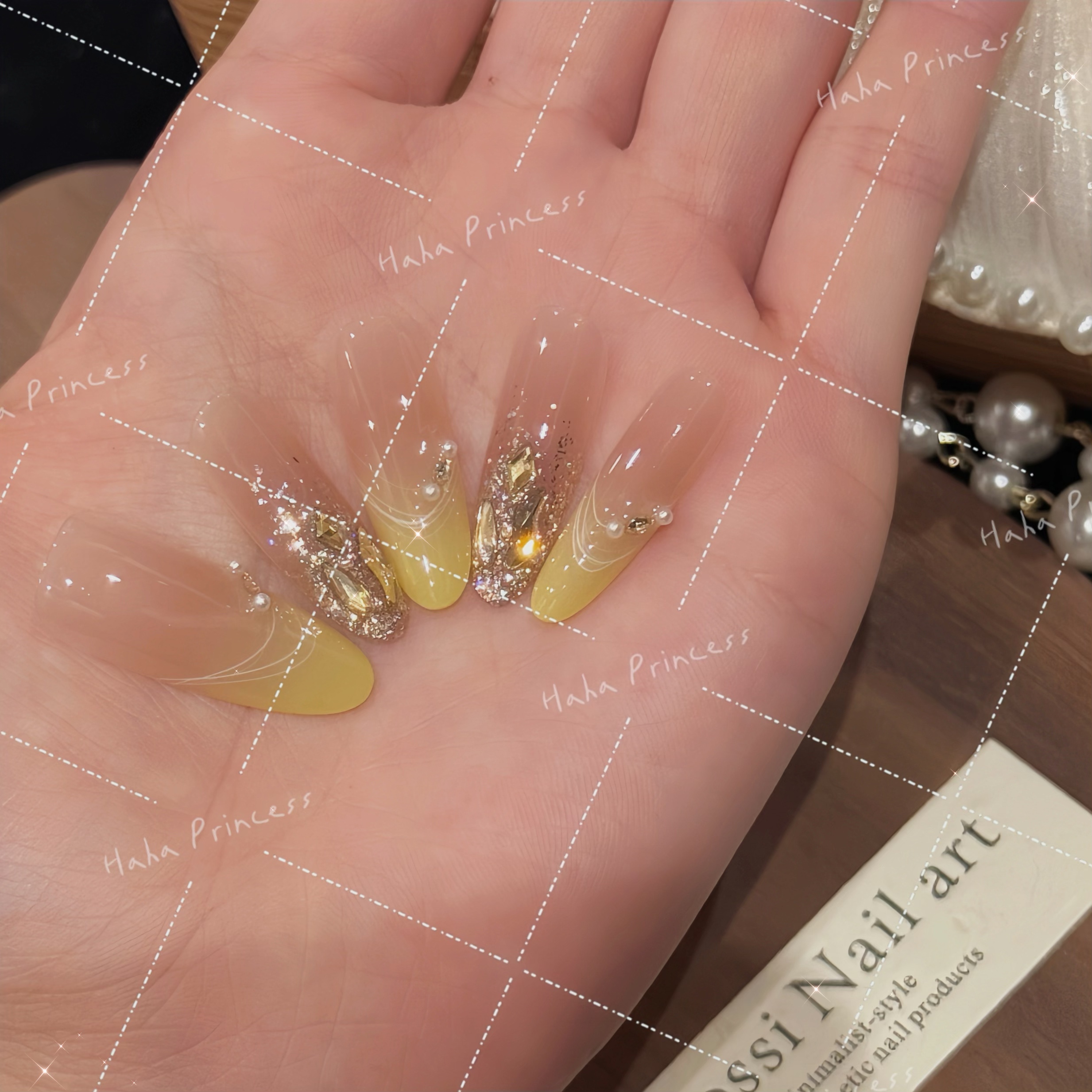 春日来信-Haha princess纯手工穿戴甲10片-可重复佩戴-送工具包