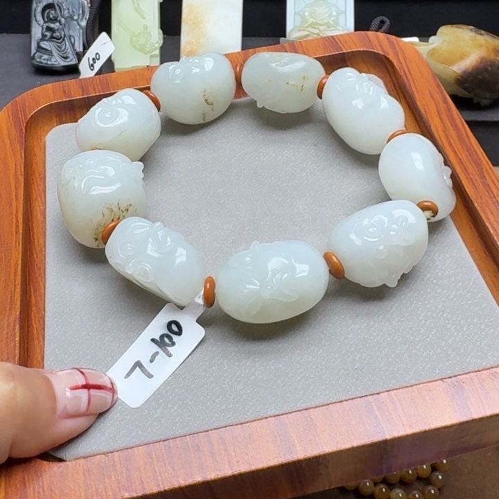 和田玉未镶嵌手串