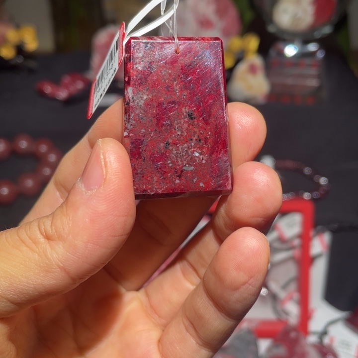 天然辰砂原矿无事牌