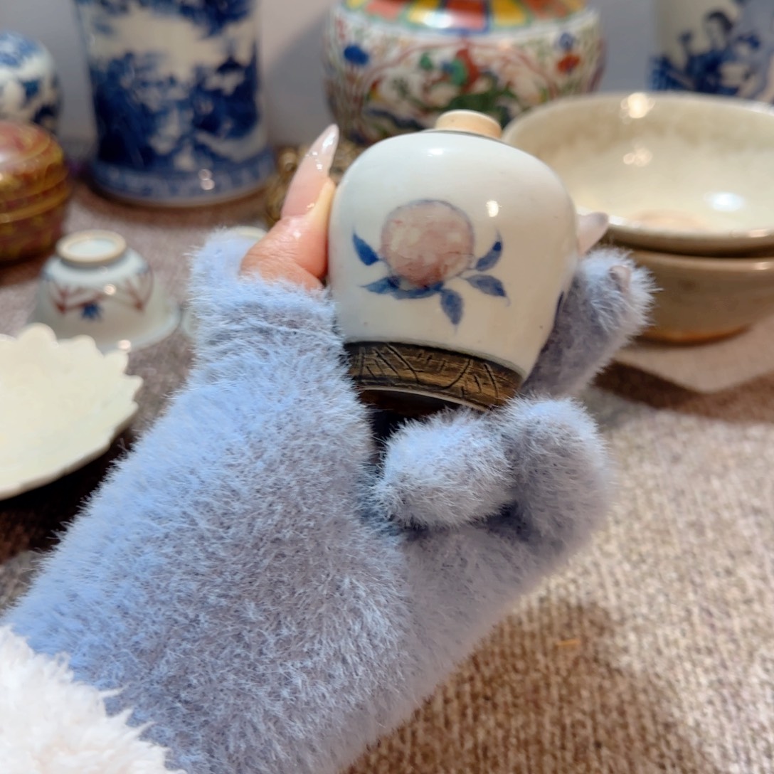 瓷片✨****✨青花釉里红鼻烟壶