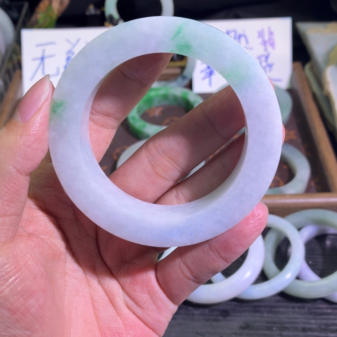 定制翡翠未镶嵌天然纹理随机，追求完美者慎拍