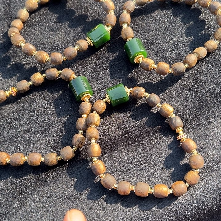 和田玉未镶嵌手链老坑菠菜绿手链多样性拍一发一