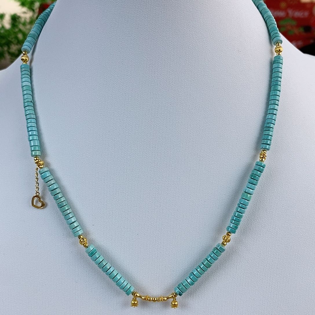 绿松石珠宝奇石18K金镶嵌