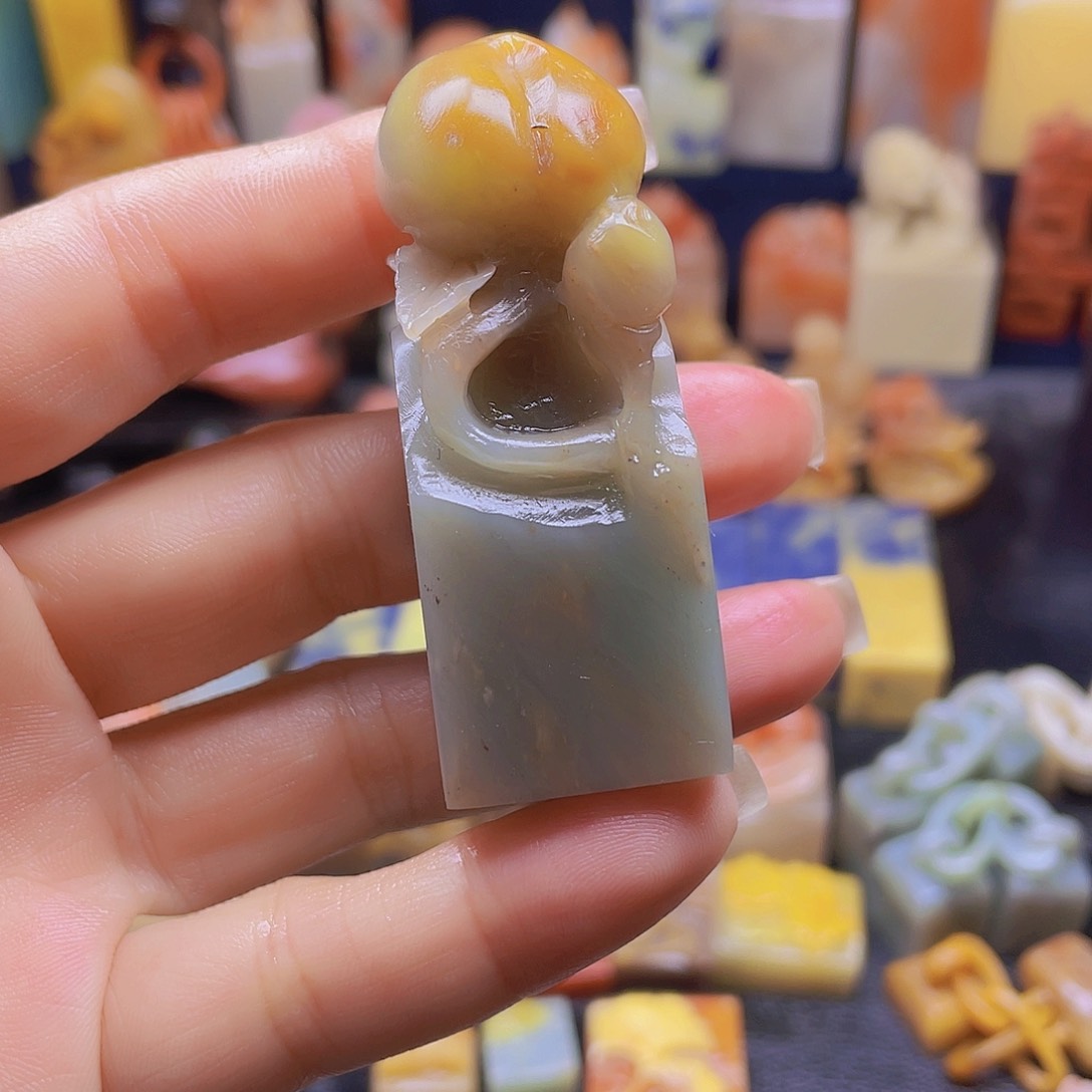 昌化石印石天青俏色
