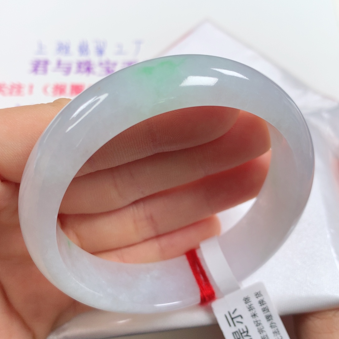 未镶嵌手镯翡翠宽胎②③⑦冰飘阳绿